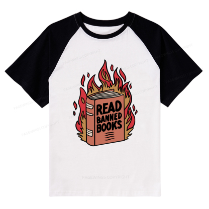 Pagewings Read Banned Books Shirt Raglan T-shirt