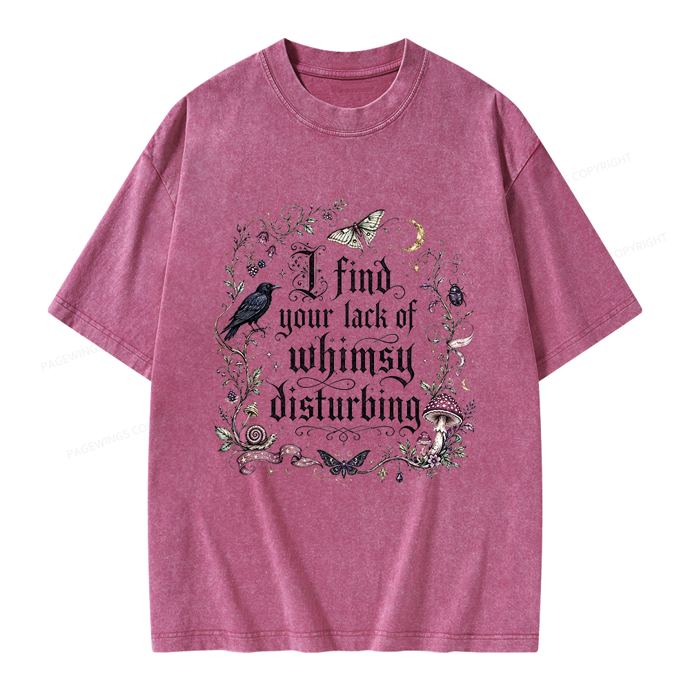 Pagewings Lack of Whimsy Unisex Washed T-shirt