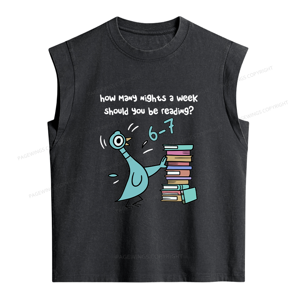 Pagewings Pigeon 6-7 Reading Women's Washed Tank Top