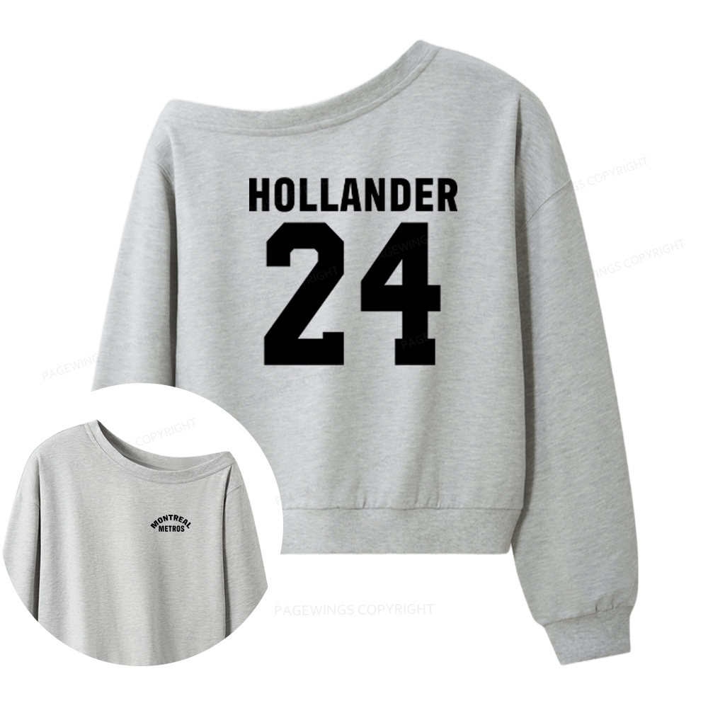 Pagewings Romance Fan Women Off Shoulder Sweatshirt