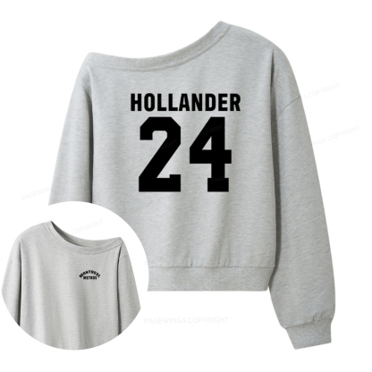 Pagewings Romance Fan Women Off Shoulder Sweatshirt