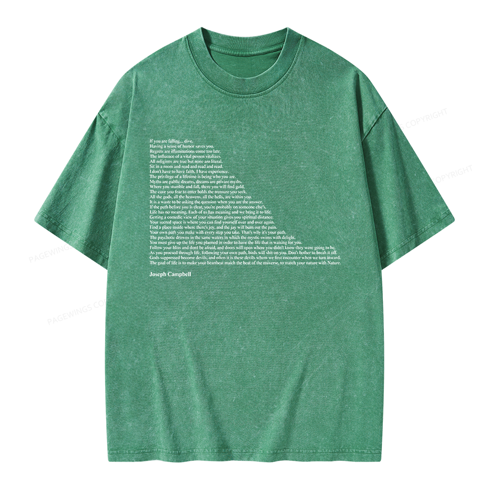 Pagewings Literature Quotes Unisex Washed T-shirt