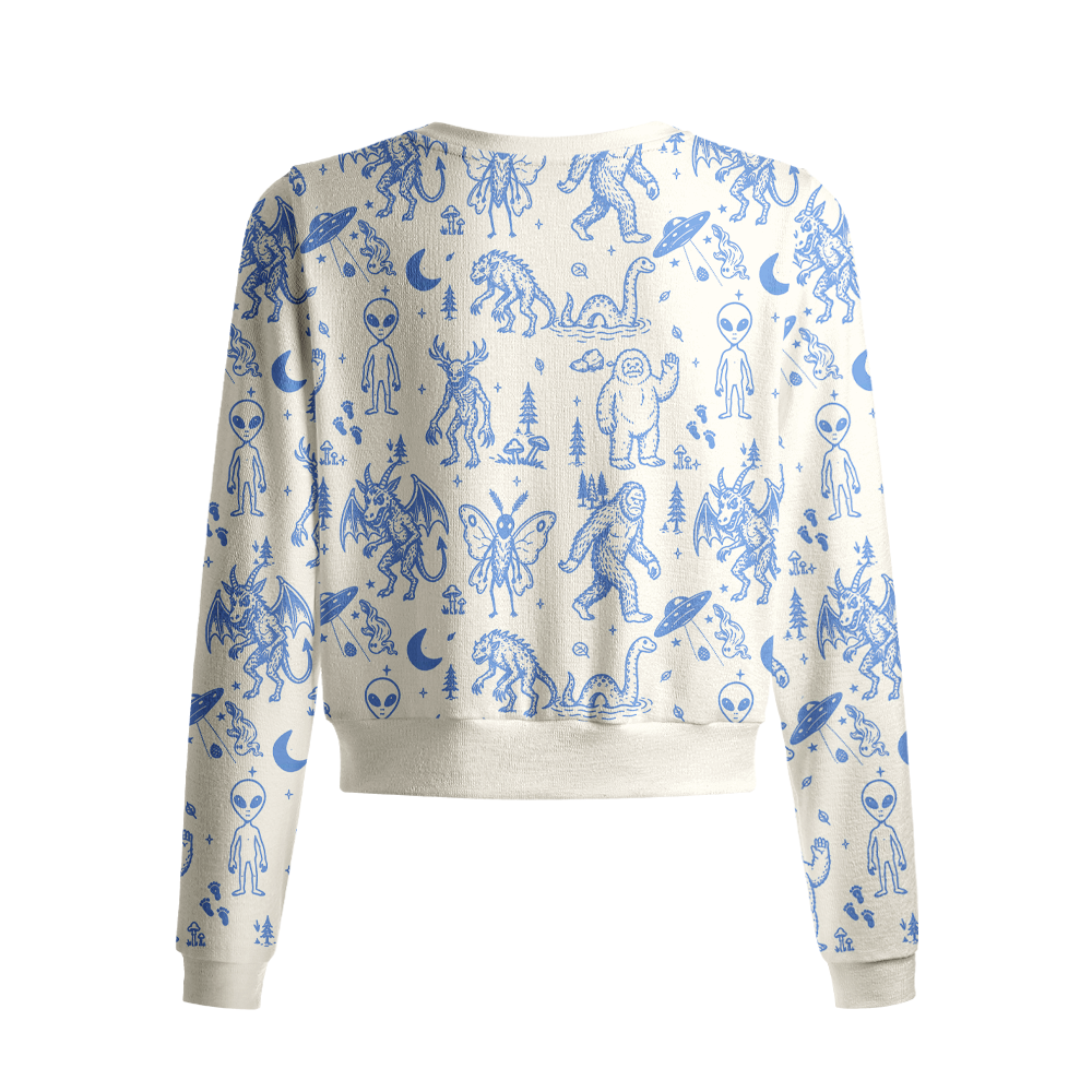 Pagewings Fantasy Bookish Crew Neck Cardigan Sweaters