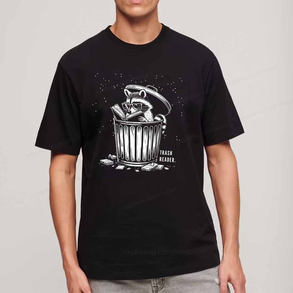 Pagewings Trash Reader Raccoon - Book Quote Unisex Classic T-shirt
