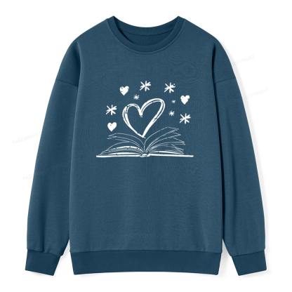 Pagewings Bookworm Librarian Valentines Day Book Unisex Classic Sweatshirt