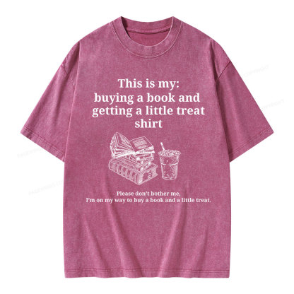 Pagewings Buying a book and getting a little treat Unisex Washed T-shirt