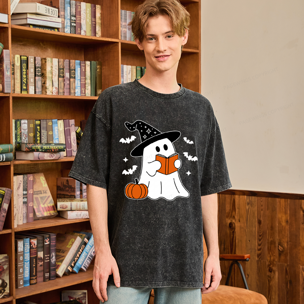 Pagewings All Booked For Fall Unisex Washed T-shirt