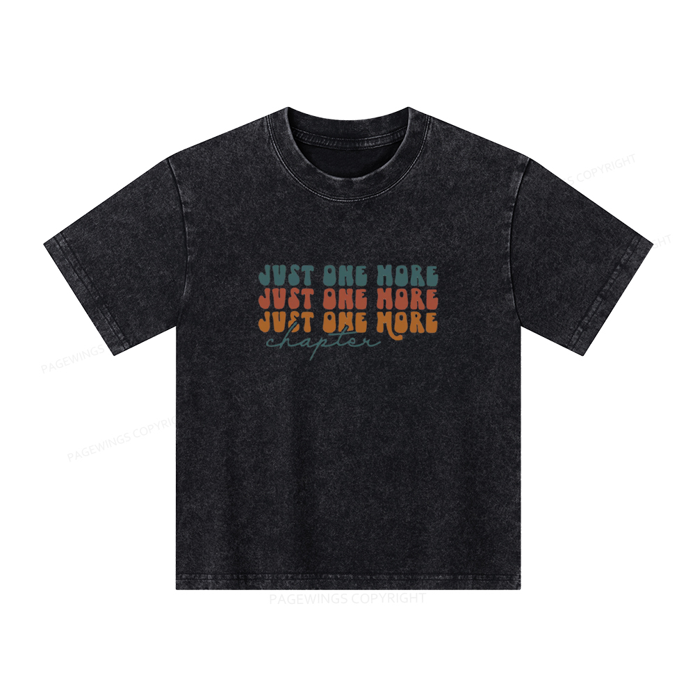 Pagewings Just One More Chapter Unisex Kids Washed T-shirt