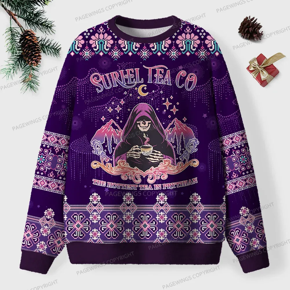 Pagewings Fantasy Surel Tea Unisex Ugly Knit Sweatshirt