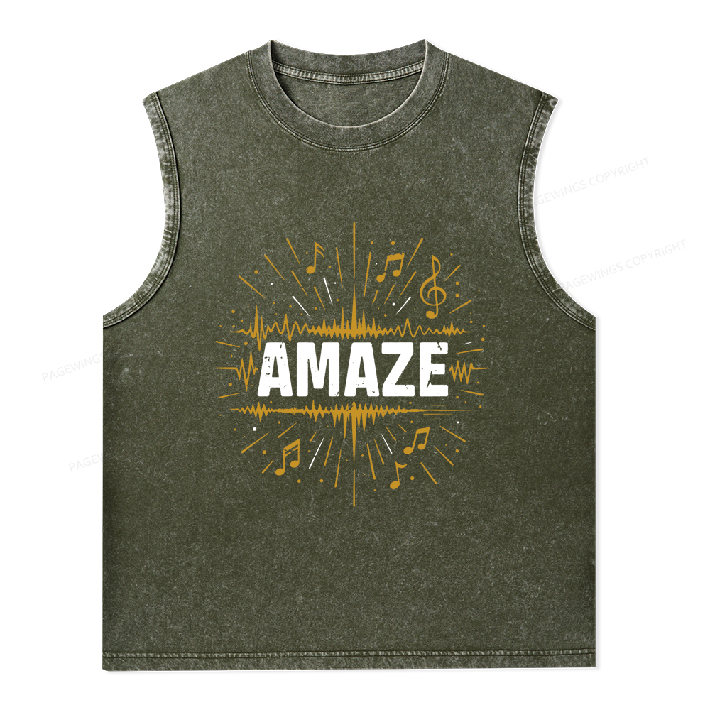 Pagewings Amaze Unisex Washed Tank Top