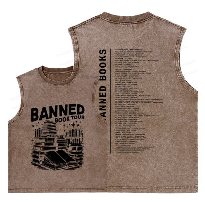 Pagewings Banned Books Tour Unisex Washed Tank Top