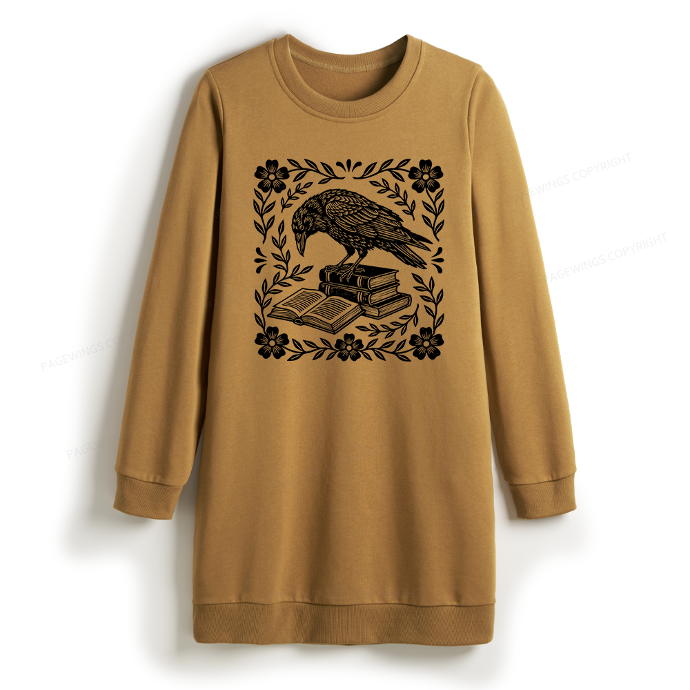 Pagewings Bookish Raven Sweatshirt Dress