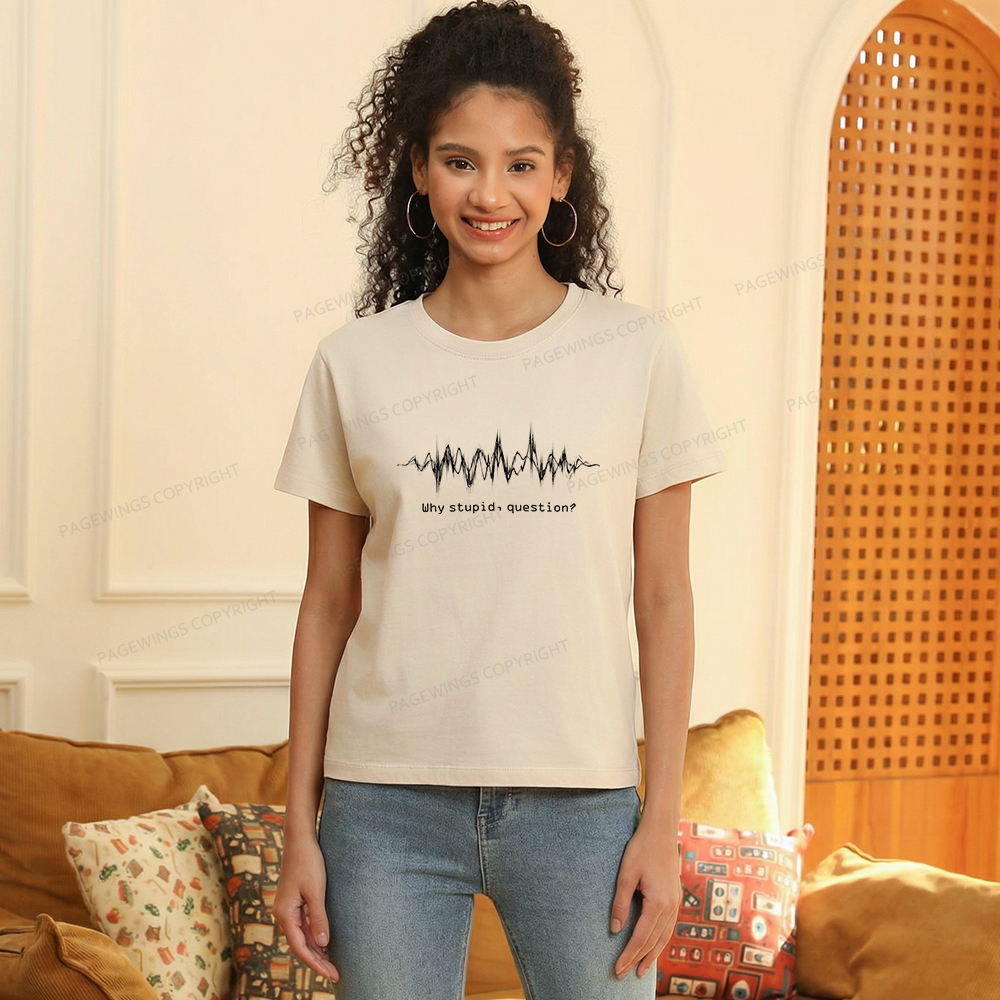 Pagewings Why Stupid Question Women's Washed T-shirt