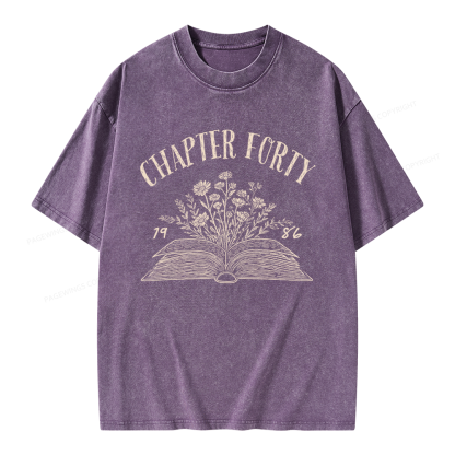 Pagewings Personalized Birthday Unisex Washed T-shirt
