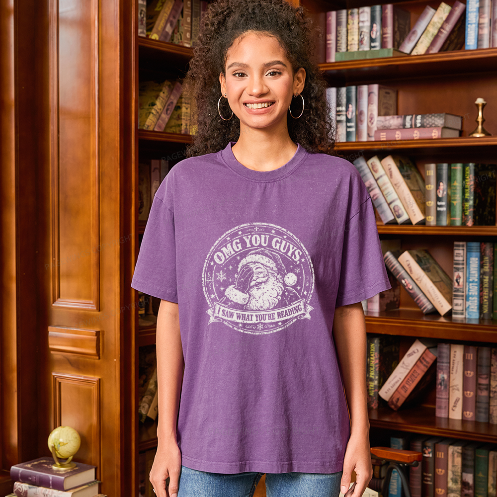 Pagewings OMG You Guys I Saw What You’re Reading Unisex Washed T-shirt