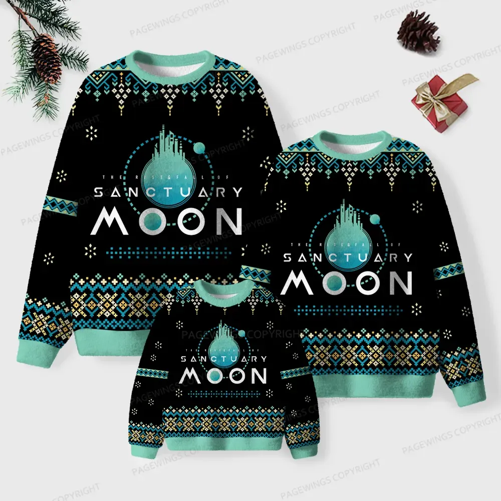 Pagewings Sanctuary Moon Unisex Ugly Knit Sweatshirt