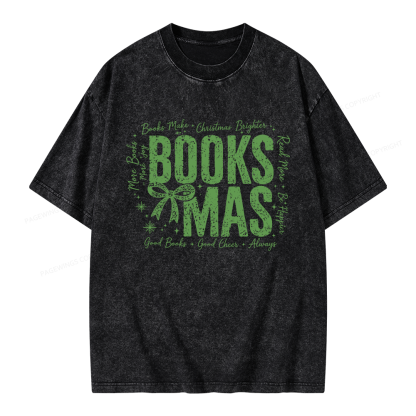 Pagewings Booksmas Unisex Washed T-shirt