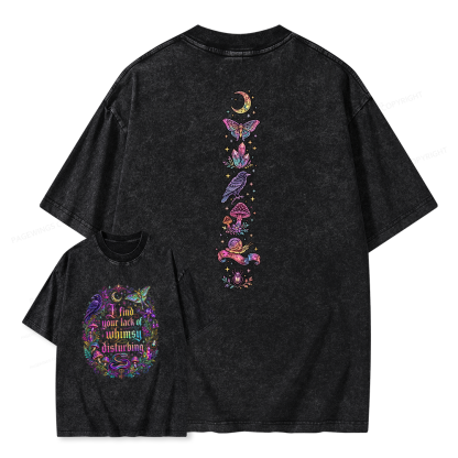 Pagewings I Find Your Lack Of Whimsy Unisex Washed T-shirt