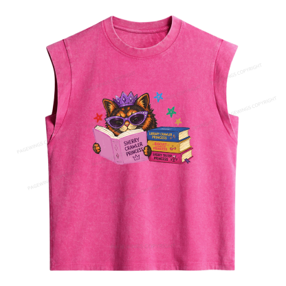Pagewings Sci-Fi Book Lover Women's Washed Tank Top