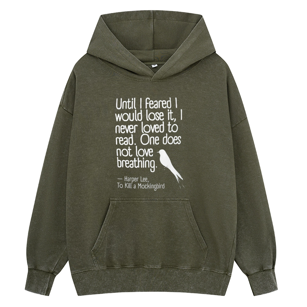 Pagewings To Kill a Mockingbird Reading Quote Unisex Washed Hoodie