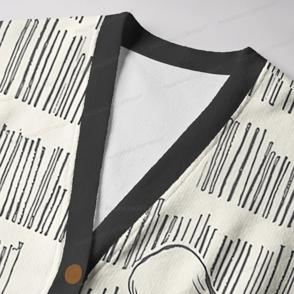 Pagewings Book Girl Unisex Ugly Cardigan Sweaters