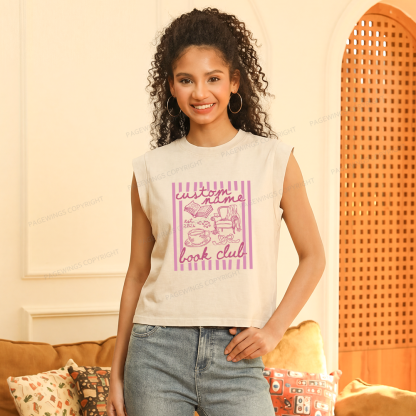 Pagewings Personalized Book Club Women's Washed Tank Top