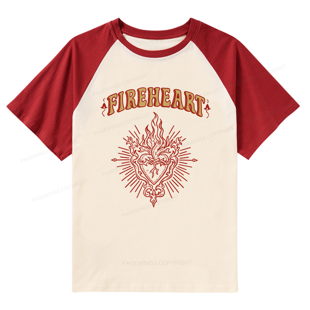 Pagewings Fireheart Raglan T-shirt