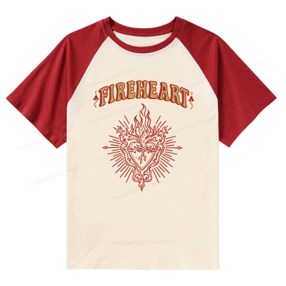 Pagewings Fireheart Raglan T-shirt