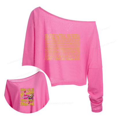 Pagewings Sci Fi Book Lover Slouchy Long Sleeve Off Shoulder T-shirt
