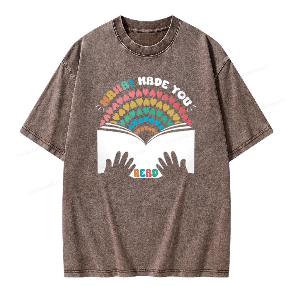 Pagewings Haha-Made You Read Unisex Washed T-shirt