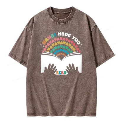 Pagewings Haha-Made You Read Unisex Washed T-shirt