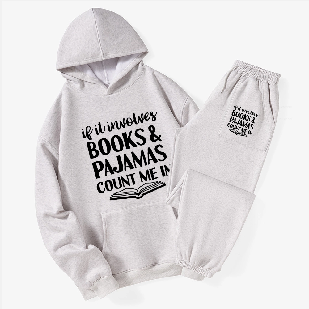 Pagewings Books And Pajamas Unisex Fleece Hoodie Set