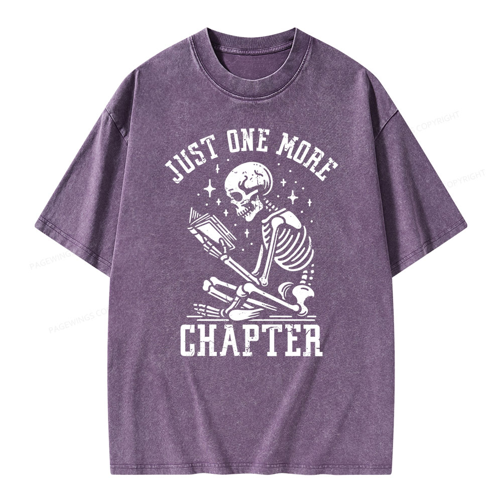 Pagewings Just One More Chapter Unisex Washed T-shirt