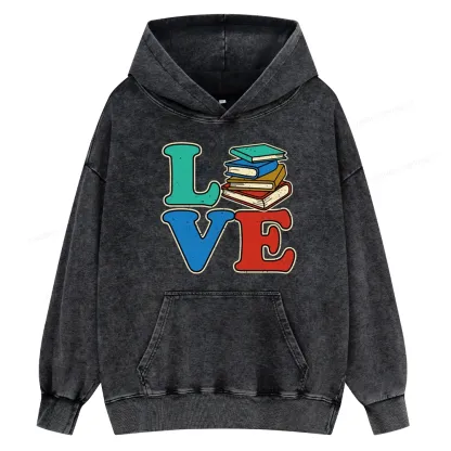 Pagewings Book Lovers Unisex Washed Hoodie