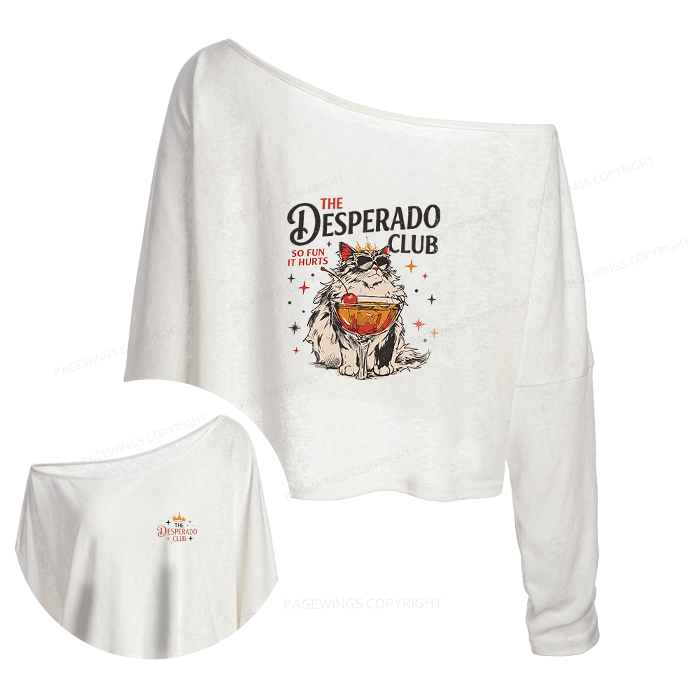 Pagewings The Desperado Club Slouchy Long Sleeve Off Shoulder T-shirt