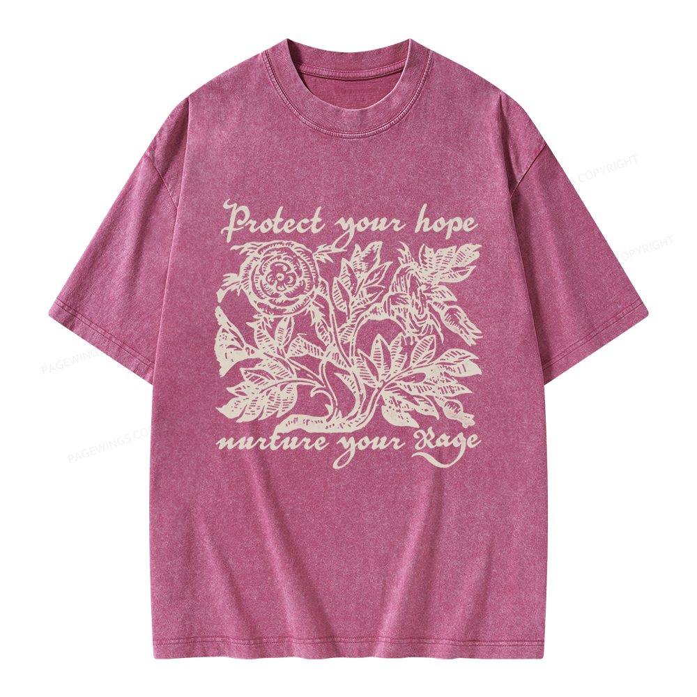 Pagewings Protect Your Hope Unisex Washed T-shirt