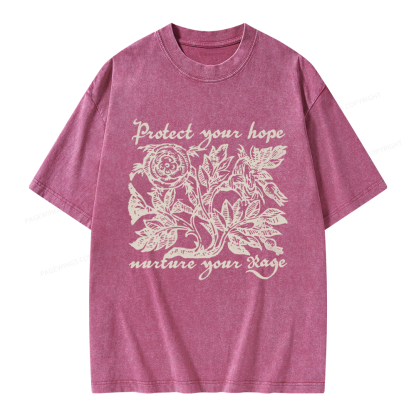 Pagewings Protect Your Hope Unisex Washed T-shirt