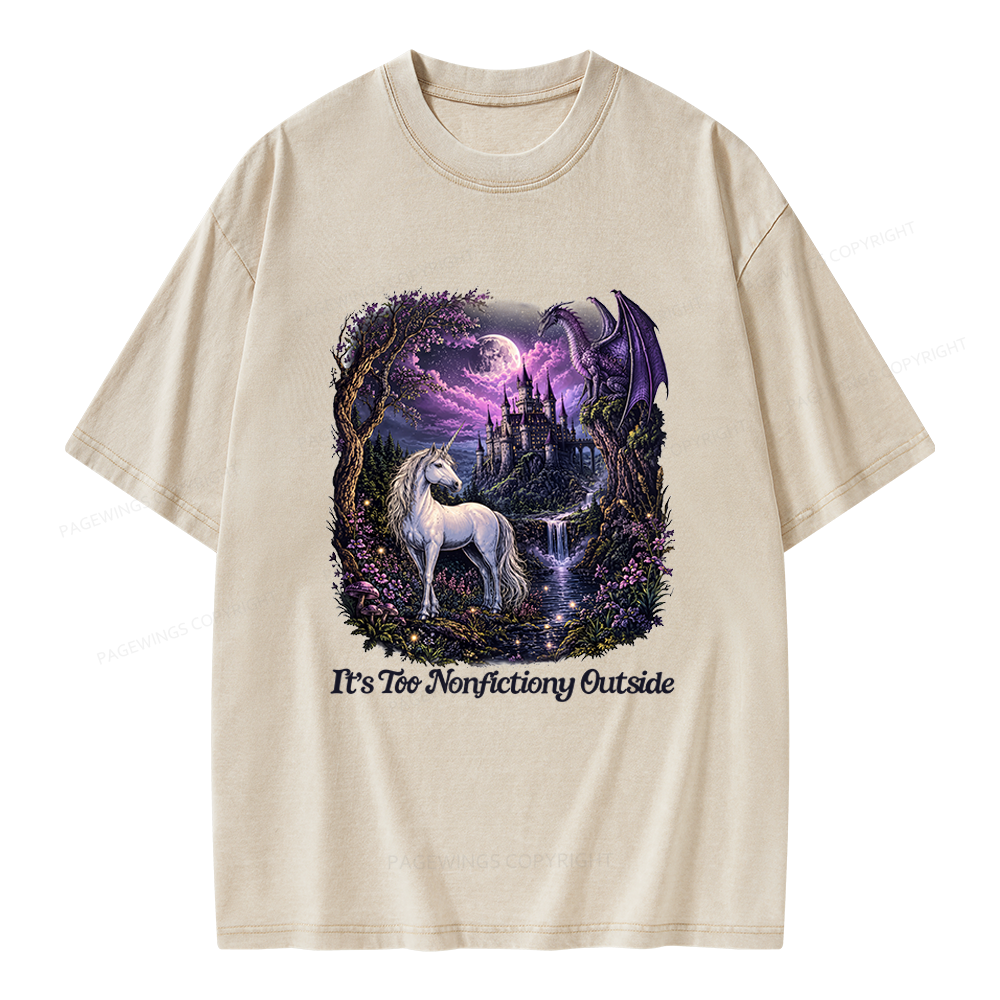 Pagewings 90s Fantasy Unisex Washed T-shirt