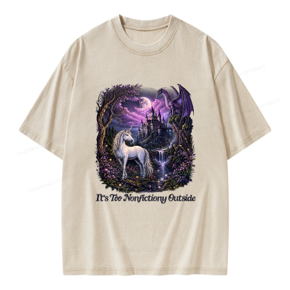 Pagewings 90s Fantasy Unisex Washed T-shirt