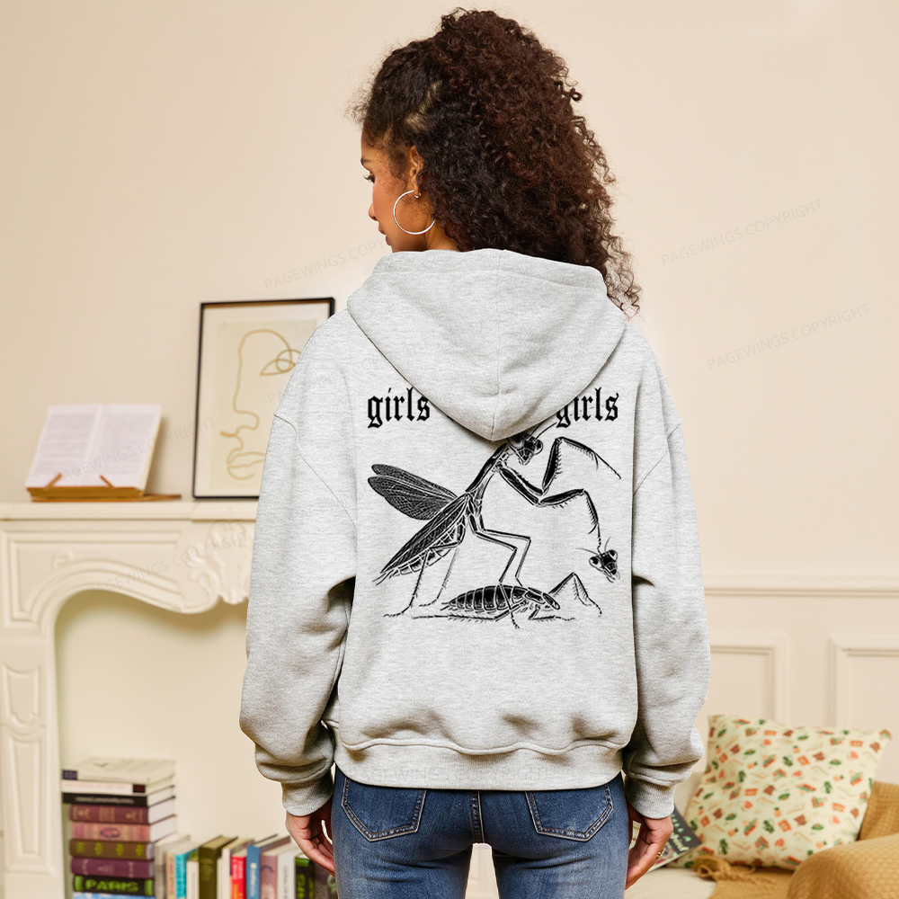 Pagewings Girls Will Be Girls Fleece Zip-Up Hoodie