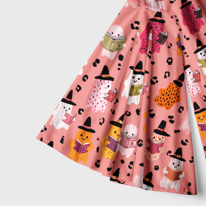 Pagewings Ghosts Love Reading Bell Sleeve Dress