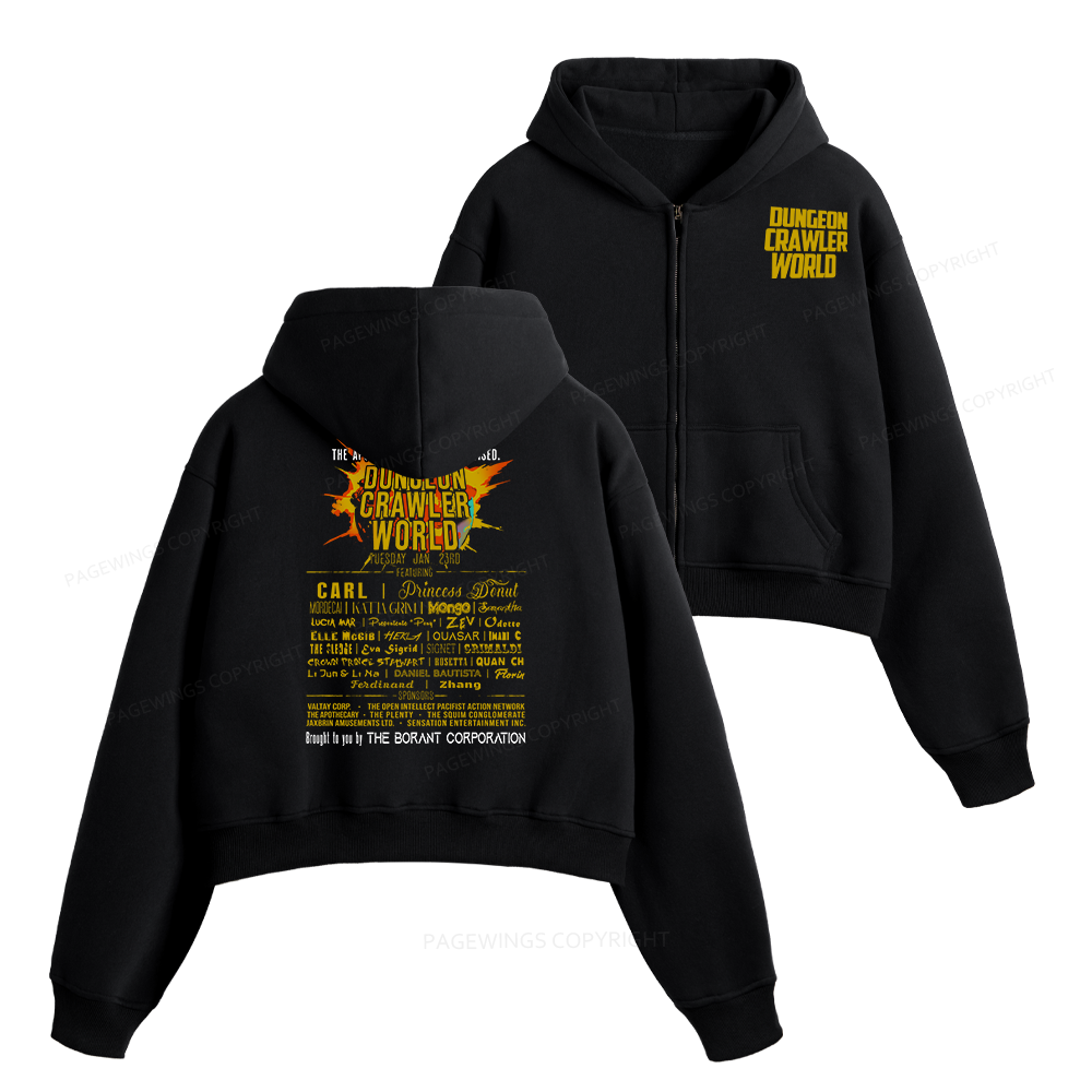 Pagewings Fuel Your Imagination With Sci Fi World Tour Fleece Zip-Up Hoodie