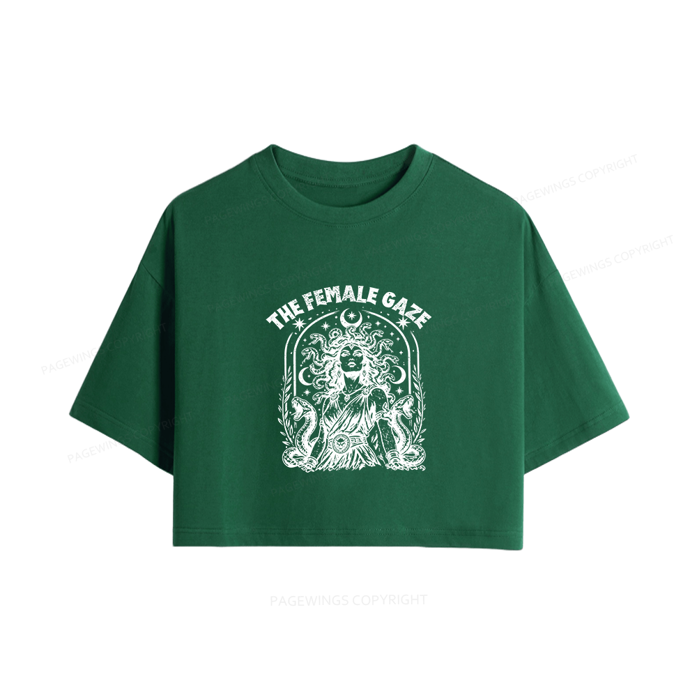 Pagewings Vintage Medusa Feminist Women Crop Tops