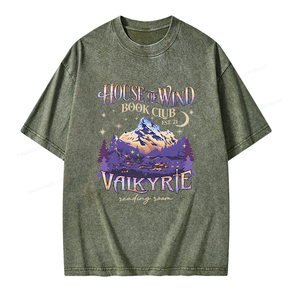 Pagewings Fantasy Book Unisex Washed T-shirt