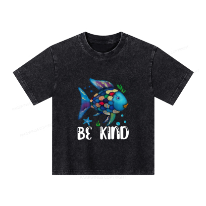 Pagewings Be Kind Book Unisex Kids Washed T-shirt