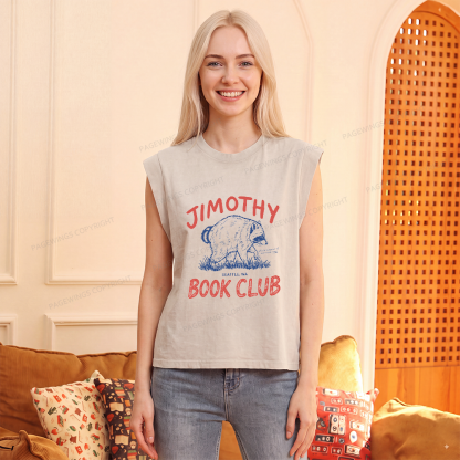 Pagewings Jimothy Book Club Women's Washed Tank Top