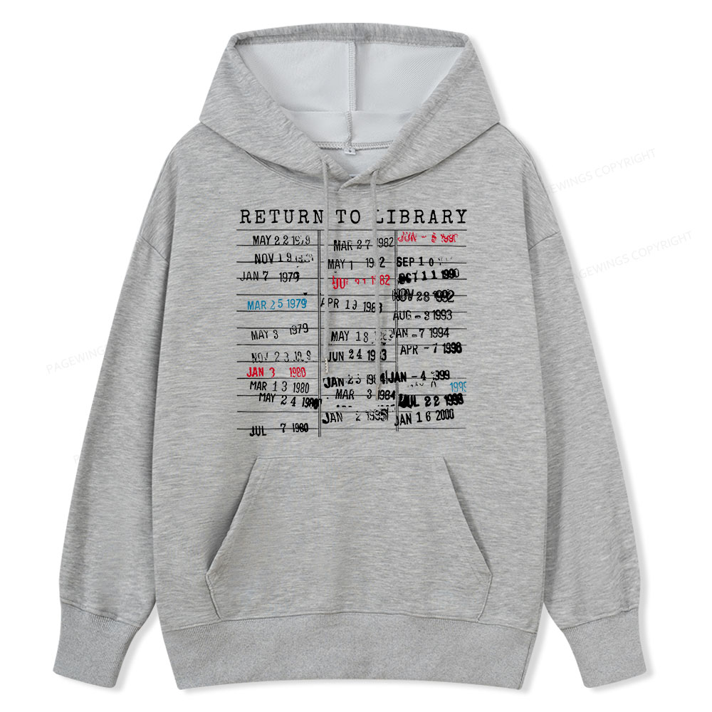 Pagewing Return To Library Unisex Classic Hoodie