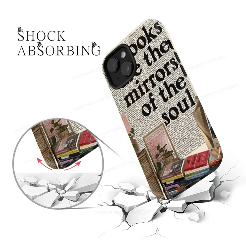 Pagewings Books Are The Mirrors Of The Soul Phone Case