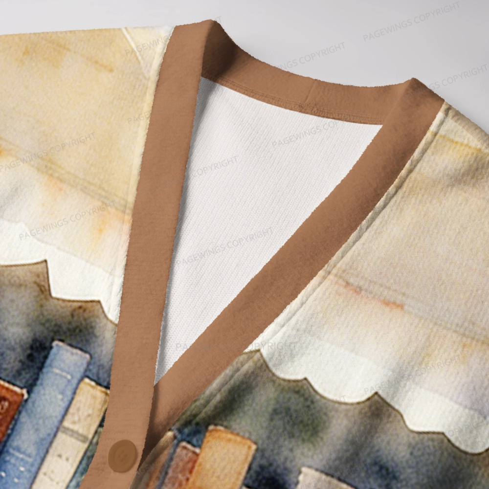 Pagewings Books Unisex Ugly Cardigan Sweaters