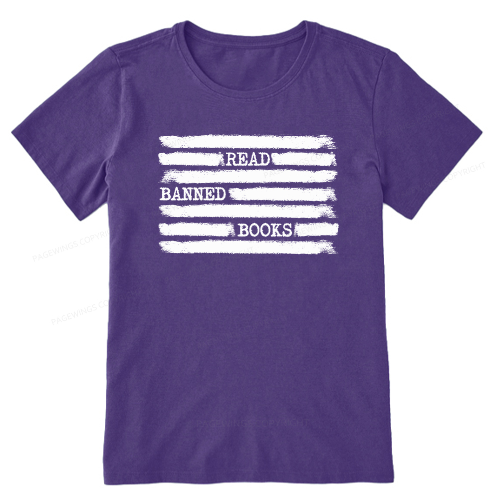 Pagewings Read Banned Books Bookworm Librarian Unisex Classic T-shirt